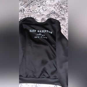 Black pull Over Sweater with writing